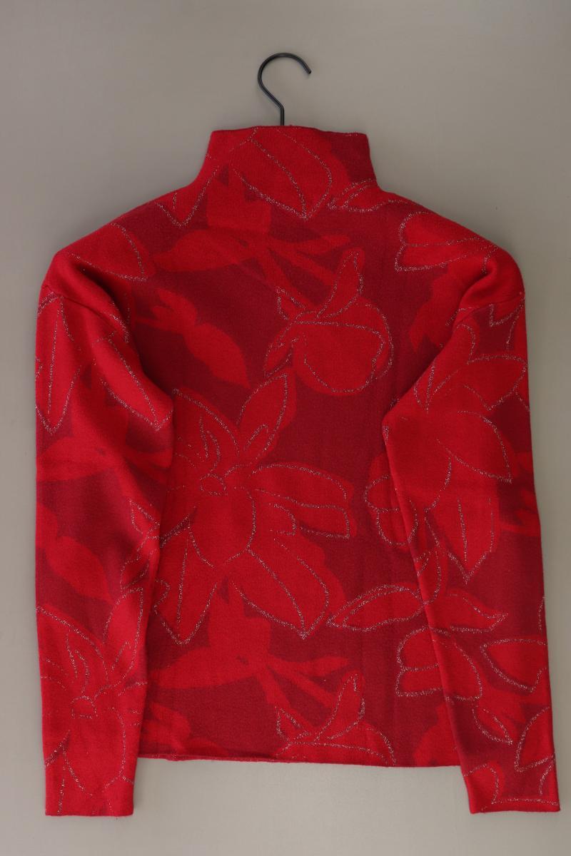 Tahari Pullover Gr. S mit Blumenmuster rot aus Viskose