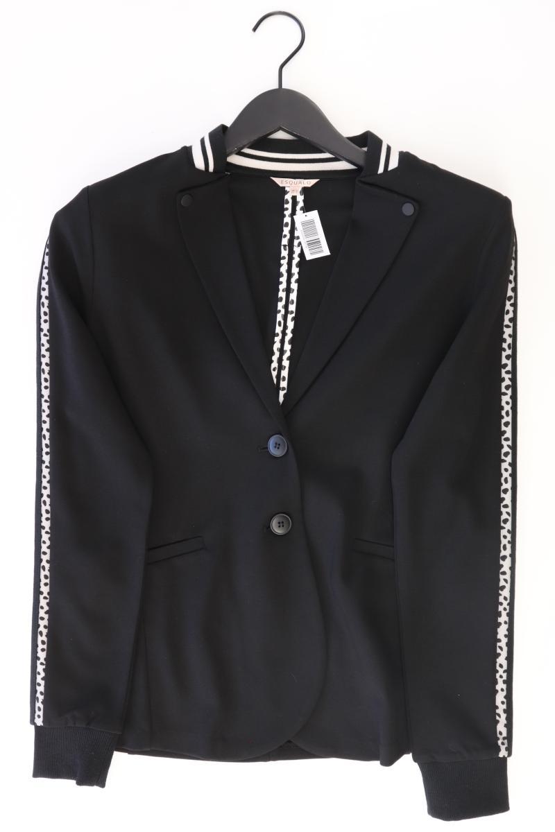 Esqualo Regular Blazer Gr. L mit Tierdruck schwarz aus Viskose