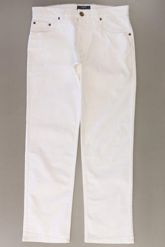 Bugatti Five-Pocket-Hose für Herren Gr. W32/L30 weiß aus Baumwolle