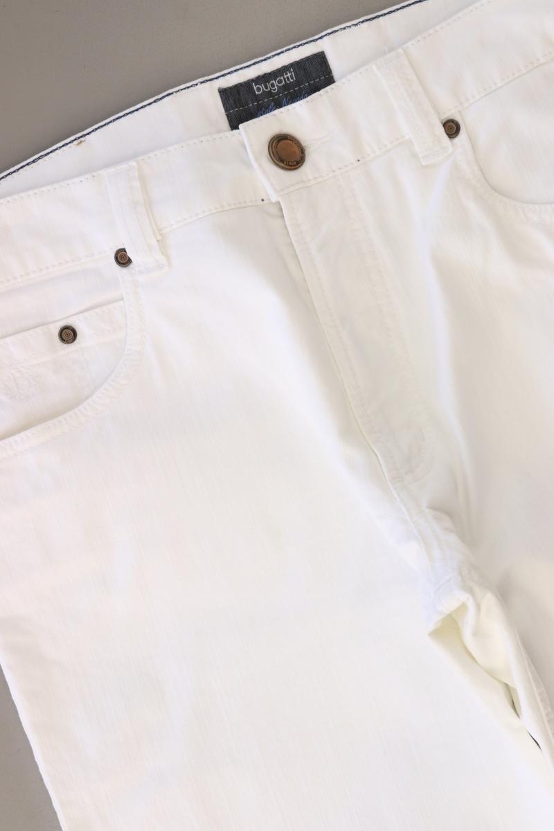 Bugatti Five-Pocket-Hose für Herren Gr. W32/L30 weiß aus Baumwolle
