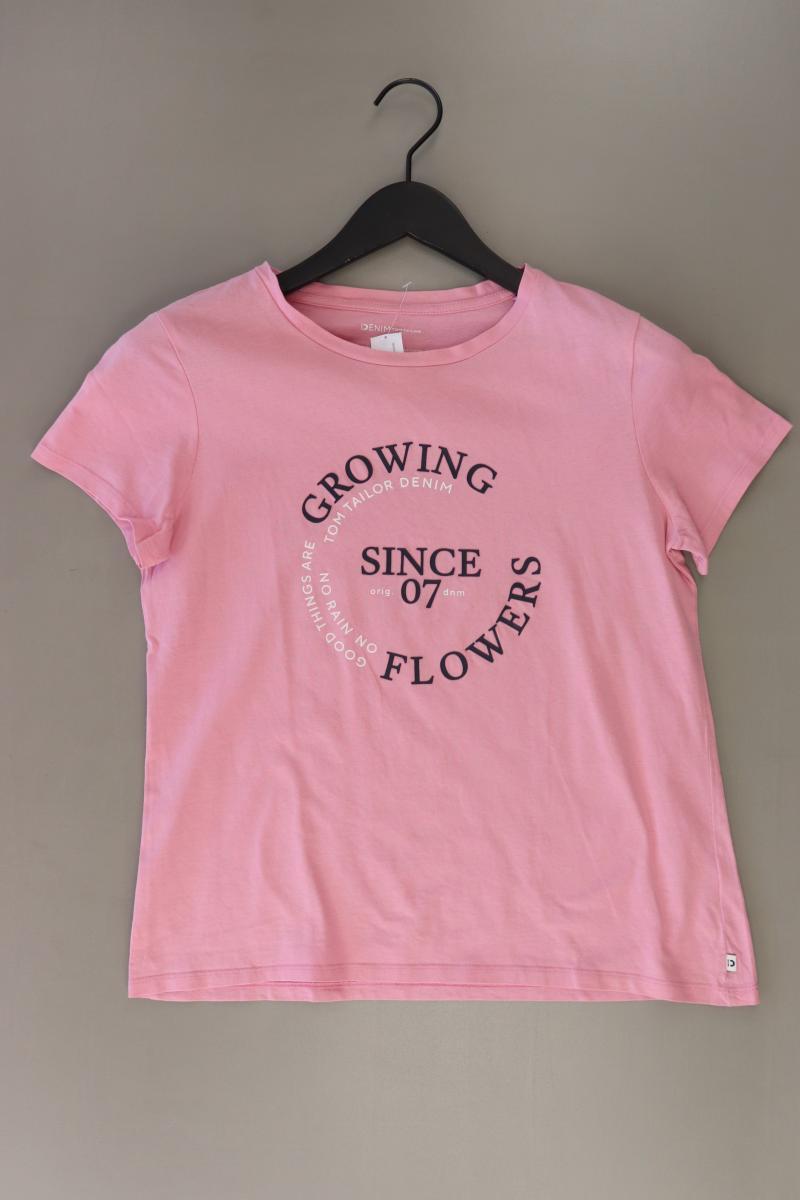 Tom Tailor (Denim) Printshirt Gr. M Kurzarm rosa
