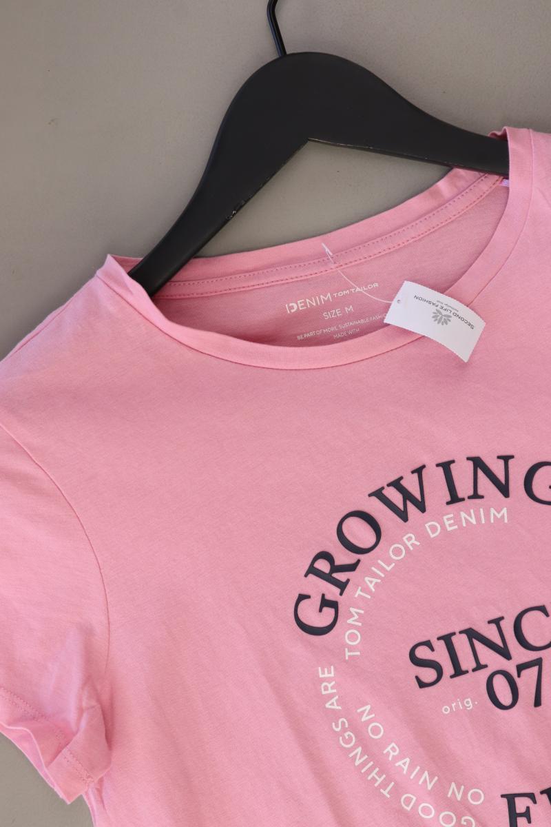 Tom Tailor (Denim) Printshirt Gr. M Kurzarm rosa