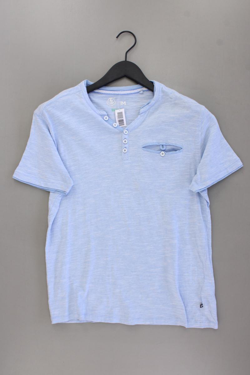 Tom Tompson Shirt für Herren Gr. M Kurzarm blau aus Baumwolle