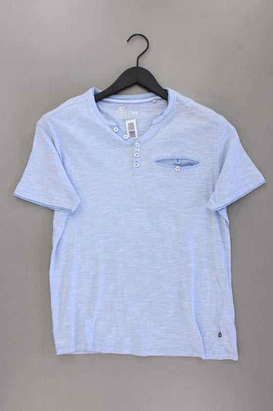 Tom Tompson Shirt für Herren Gr. M Kurzarm blau aus Baumwolle