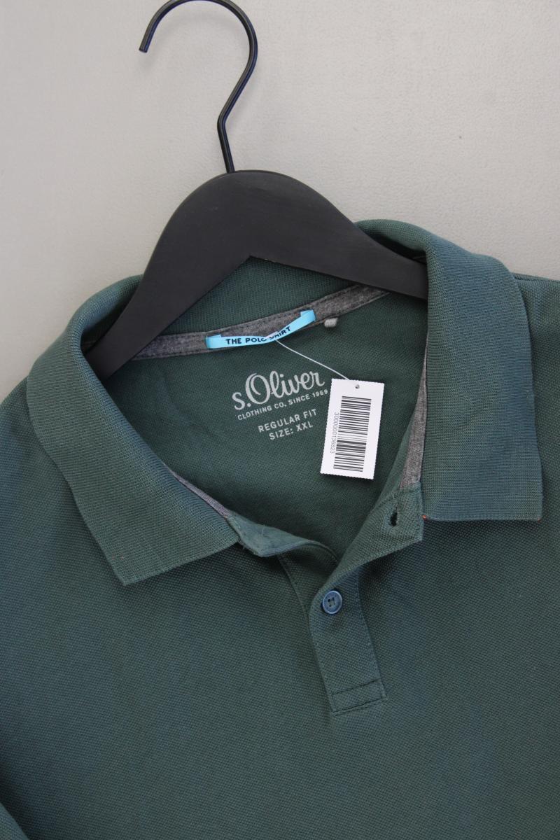 s.Oliver Poloshirt für Herren Gr. XXL Kurzarm grün aus Baumwolle