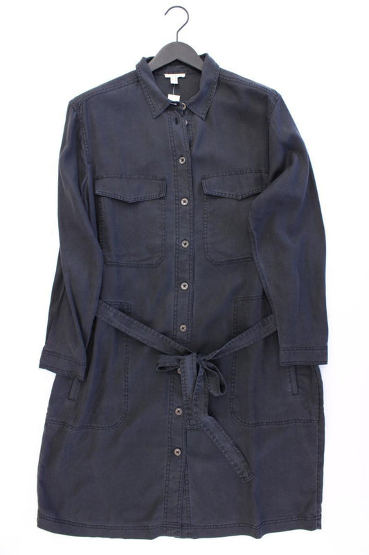 edc by Esprit Blusenkleid Gr. 44 neuwertig mit Gürtel Langarm grau