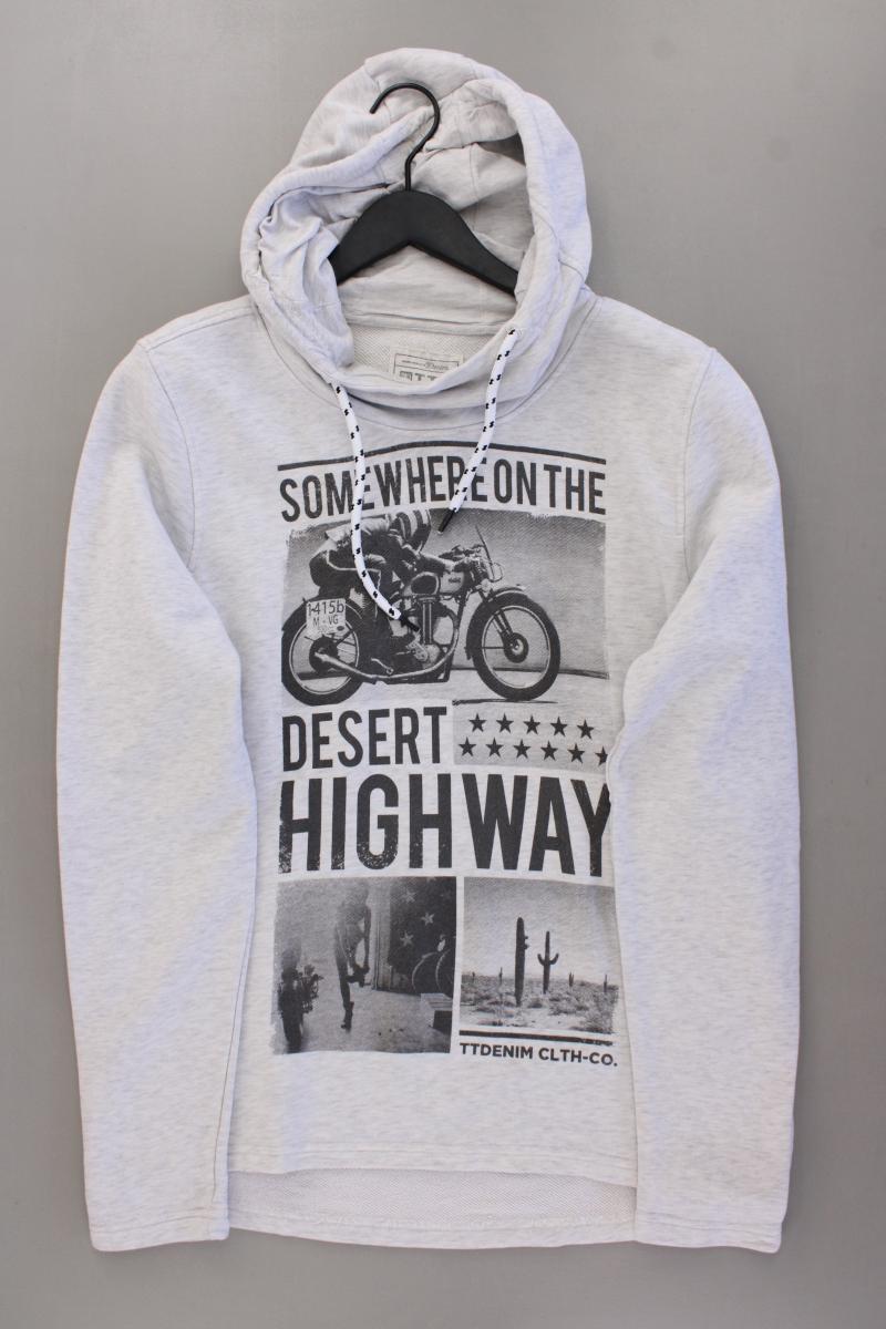Tom Tailor (Denim) Hoodie für Herren Gr. L neuwertig grau aus Baumwolle