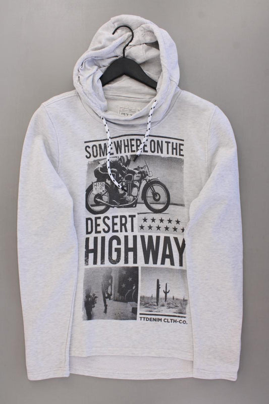 Tom Tailor (Denim) Hoodie für Herren Gr. L neuwertig grau aus Baumwolle