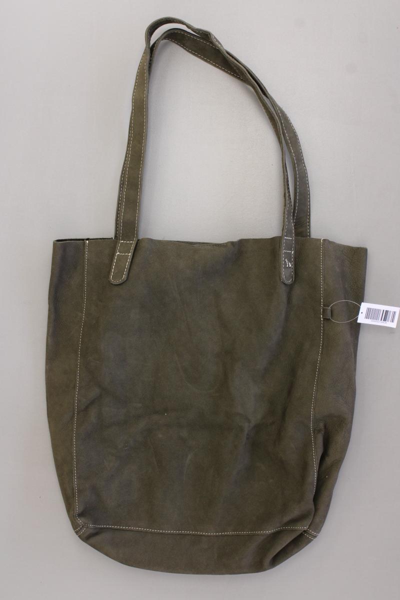 Hunter Schultertasche olivgrün aus Leder