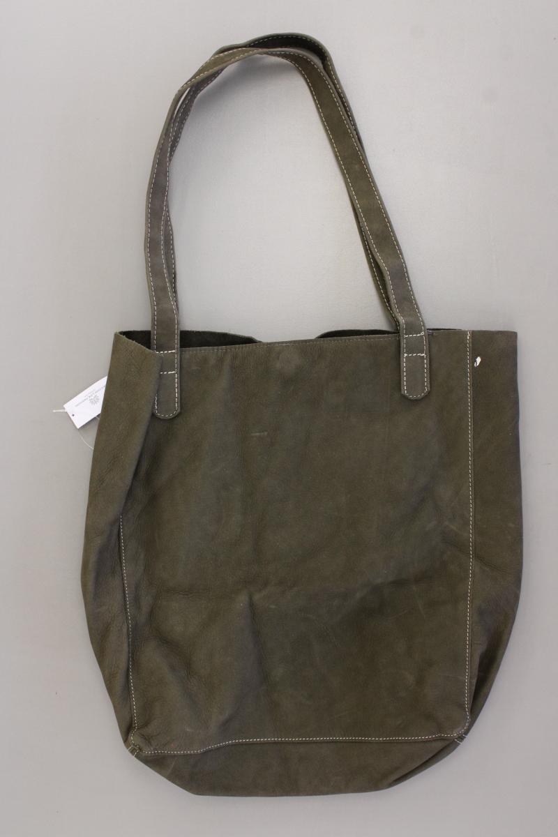Hunter Schultertasche olivgrün aus Leder