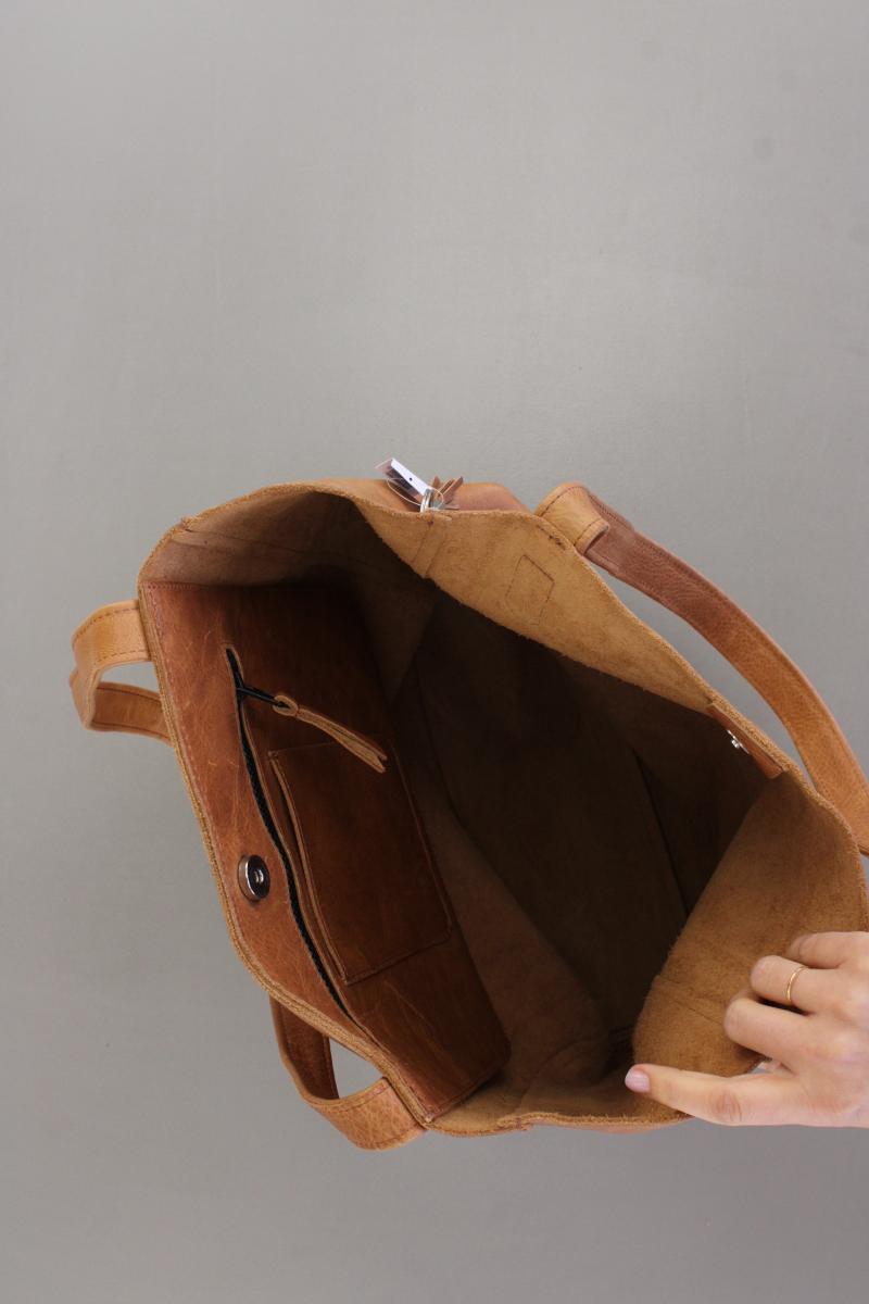Hunter Schultertasche braun aus Leder