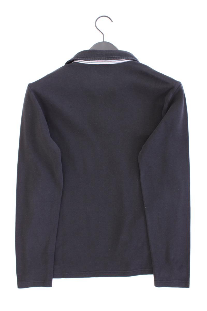 behype Poloshirt für Herren Gr. M Langarm schwarz aus Baumwolle