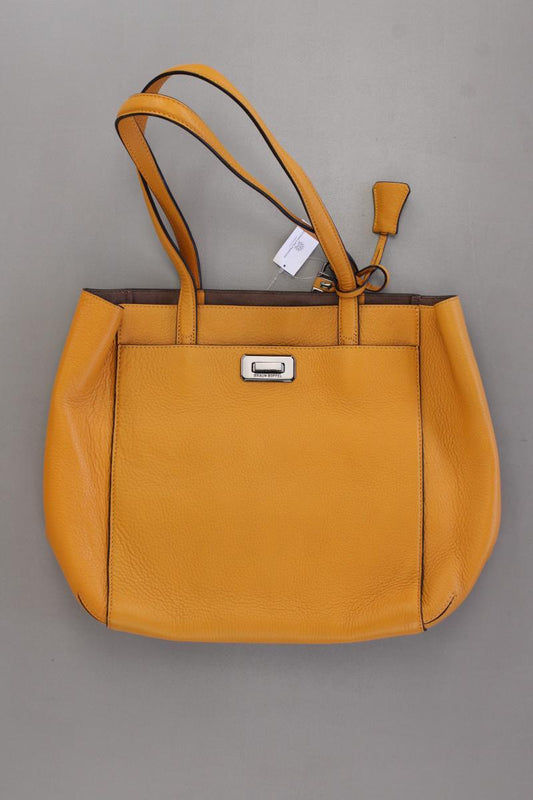 Braun Büffel Schultertasche neuwertig gelb aus Leder
