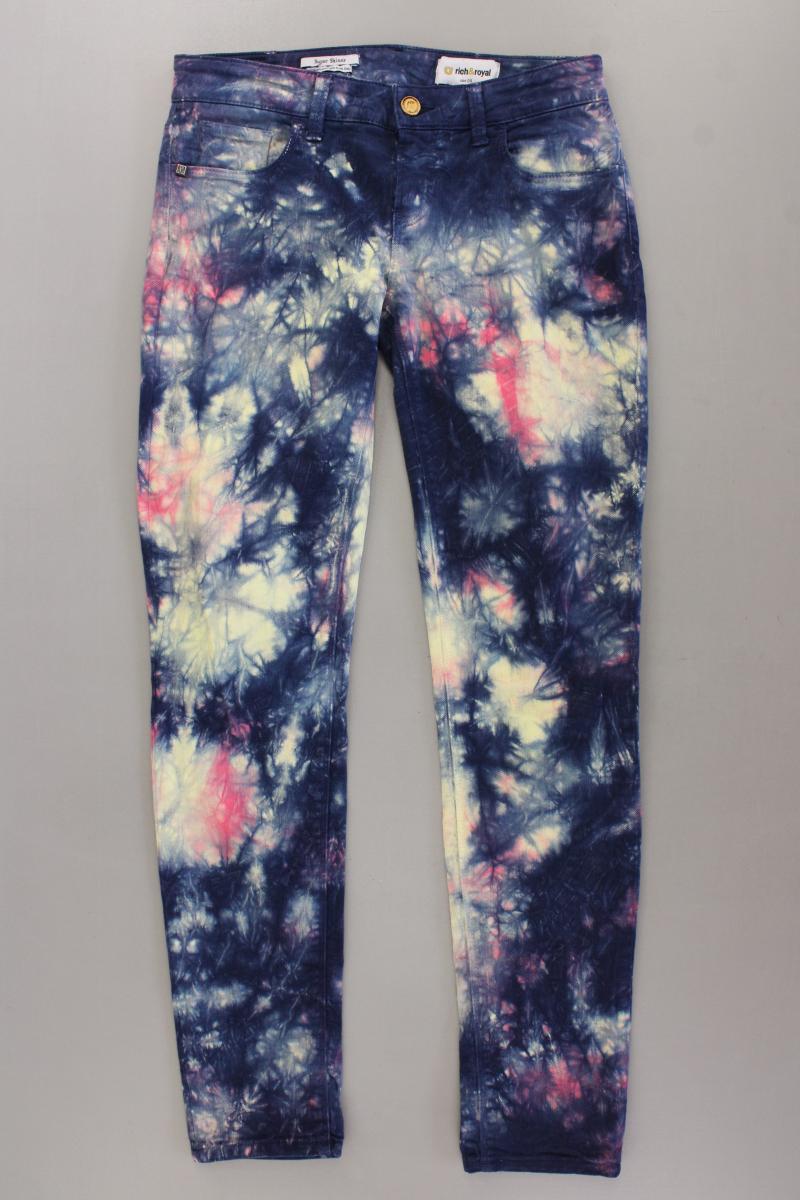 Rich&Royal Skinny Jeans Gr. W29 mit Batikmuster mehrfarbig aus Baumwolle