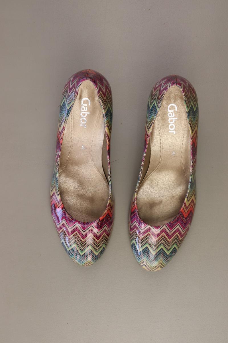 Gabor Pumps Gr. 38 gestreift mehrfarbig aus Leder