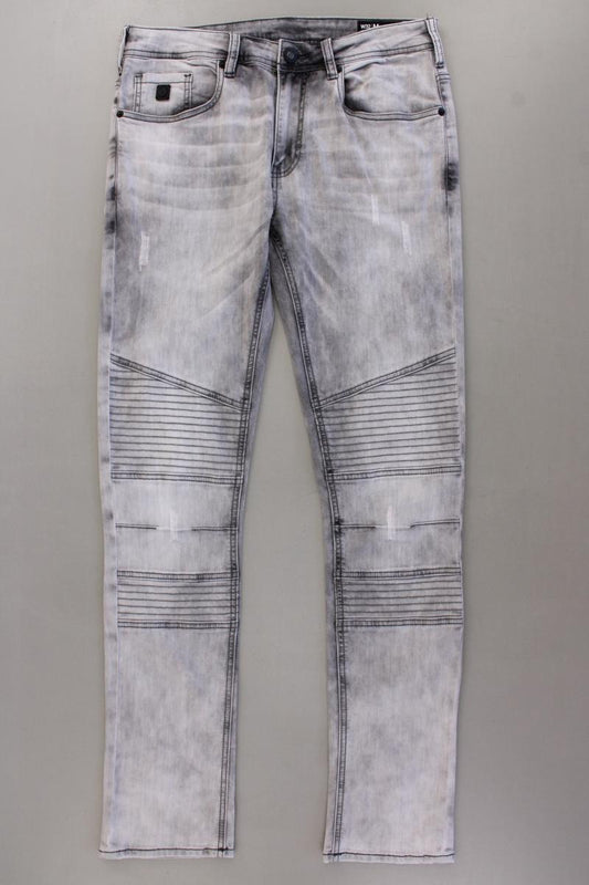 Buffalo David Bitton Skinny Jeans für Herren Gr. W32/L32 grau aus Baumwolle