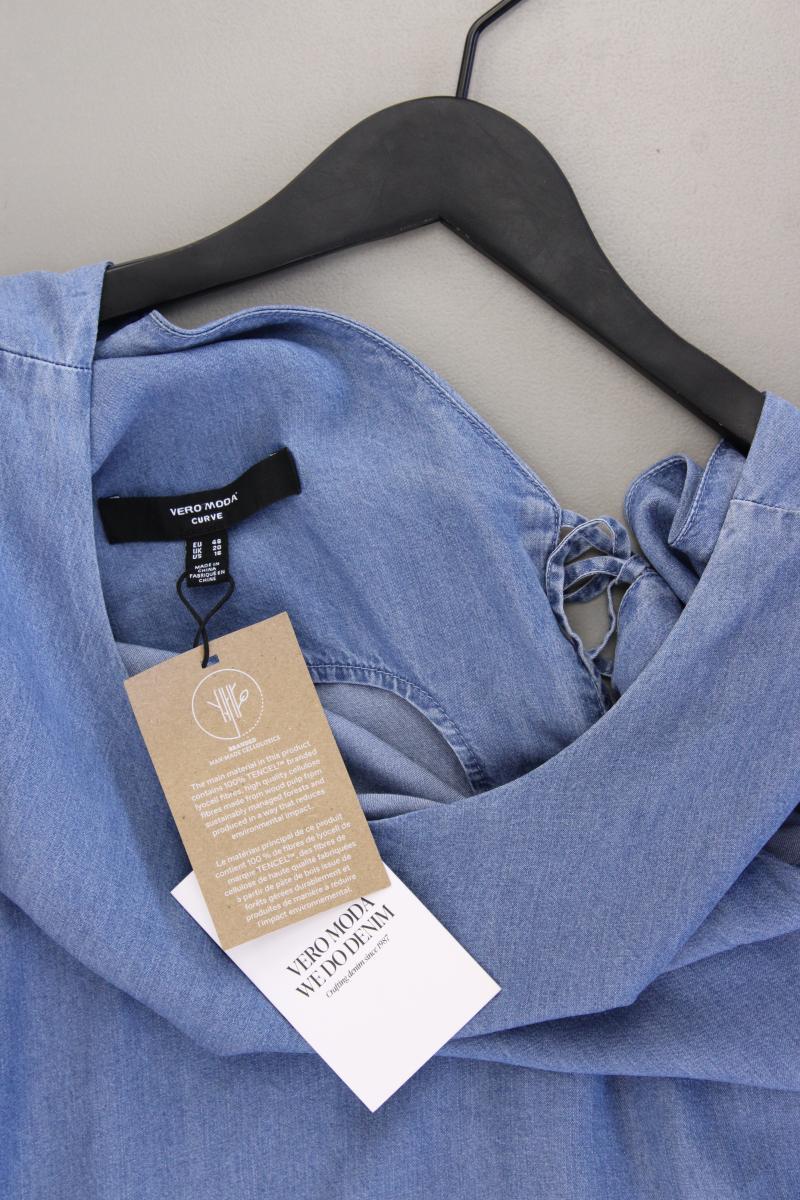 Vero Moda Bluse Gr. 48 neu mit Etikett Ärmellos blau aus Lyocell