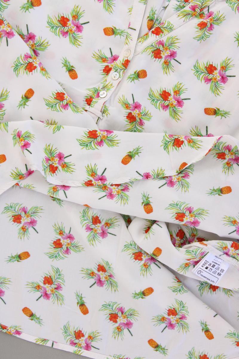Esprit Bluse mit Ananasmuster Gr. 36 Kurzarm mehrfarbig
