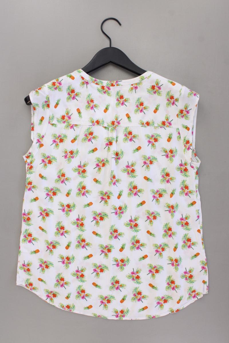 Esprit Bluse mit Ananasmuster Gr. 36 Kurzarm mehrfarbig