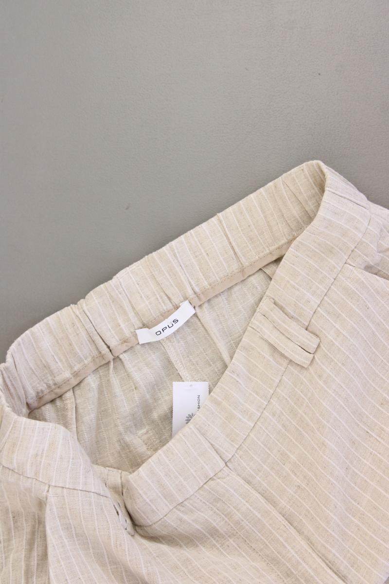 Opus Stoffhose Gr. 38 gestreift Modell Myrea creme aus Baumwolle