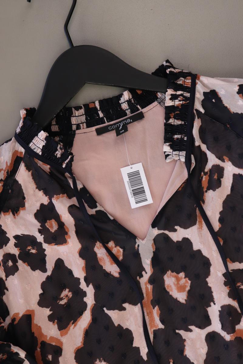 comma, Langarmbluse Gr. 38 mit Tierdruck mehrfarbig aus Polyester