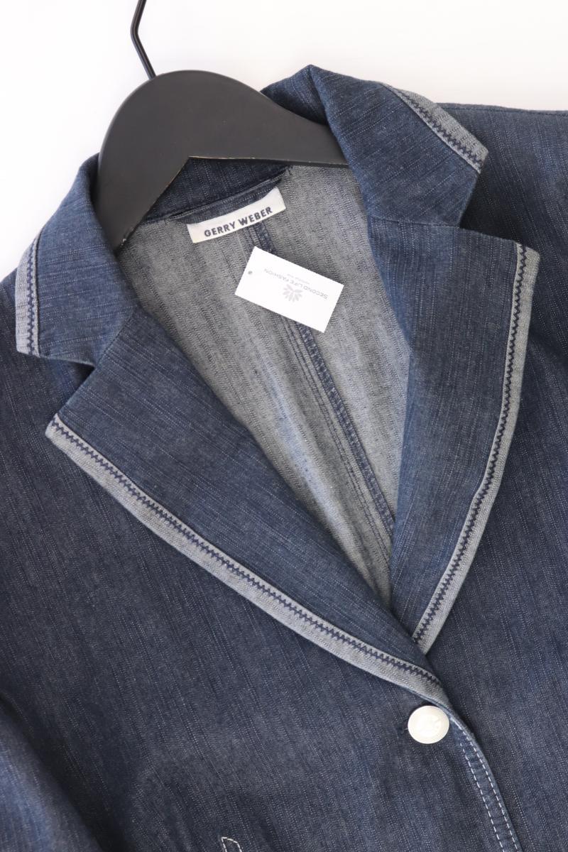 Gerry Weber Jeansblazer Gr. 42 Vintage blau aus Baumwolle