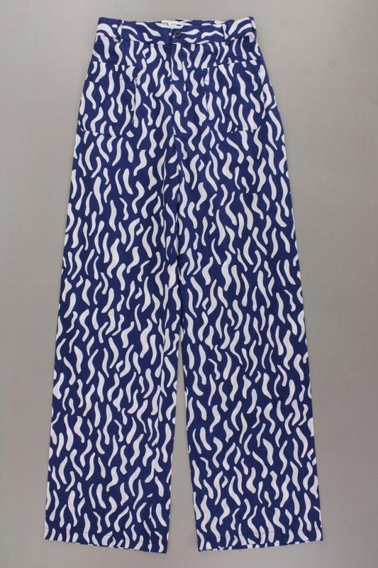 Zara Stoffhose Gr. XS geometrisches Muster blau