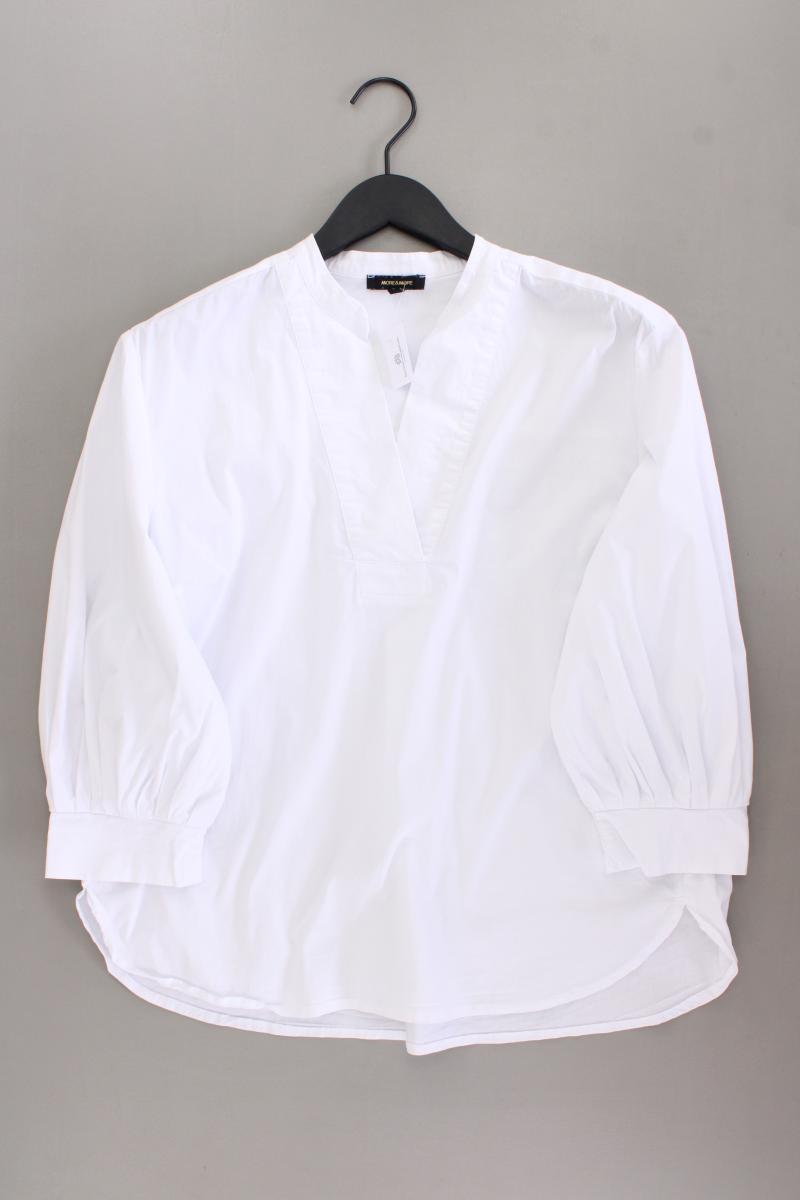 More&More Classic Bluse Gr. 42 3/4 Ärmel weiß aus Baumwolle