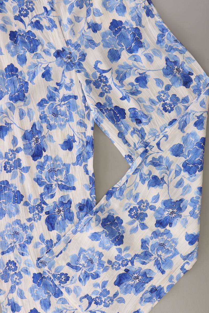 Mango Stoffhose Gr. S mit Blumenmuster blau aus Viskose