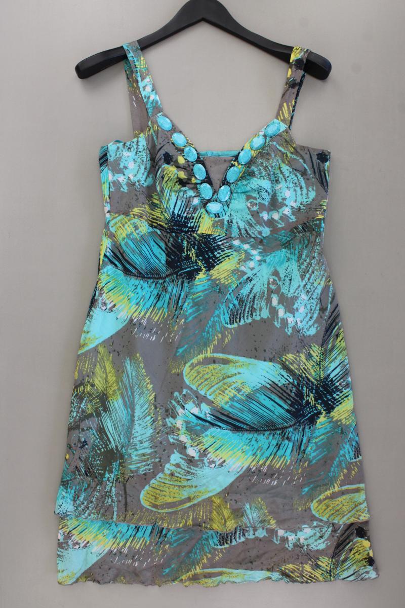 comma, Kleid mit Seide Gr. 38 Träger türkis aus Baumwolle