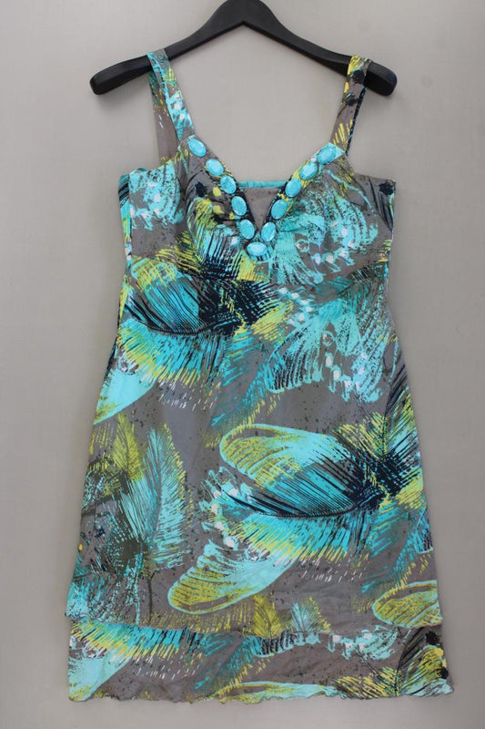 comma, Kleid mit Seide Gr. 38 Träger türkis aus Baumwolle