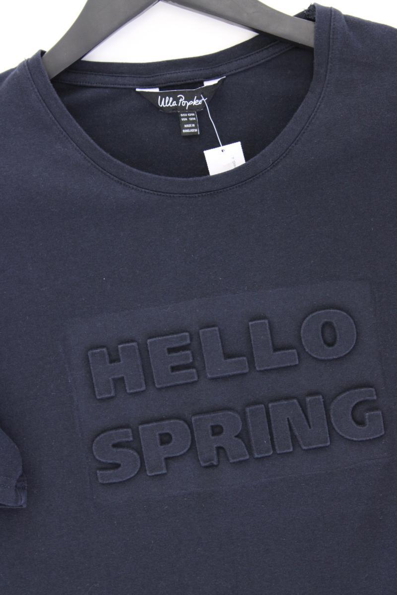 Ulla Popken T-Shirt Gr. 42/44 Kurzarm blau aus Baumwolle