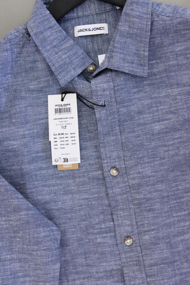 Jack & Jones Langarmhemd für Herren Gr. M neu mit Etikett Neupreis: 39,99€! blau