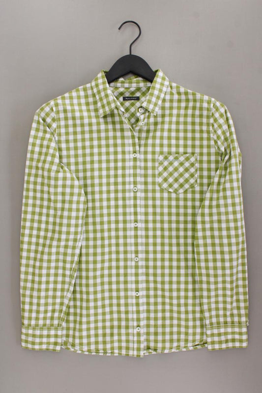 Marc O'Polo Karobluse Gr. 42 kariert Langarm grün aus Baumwolle