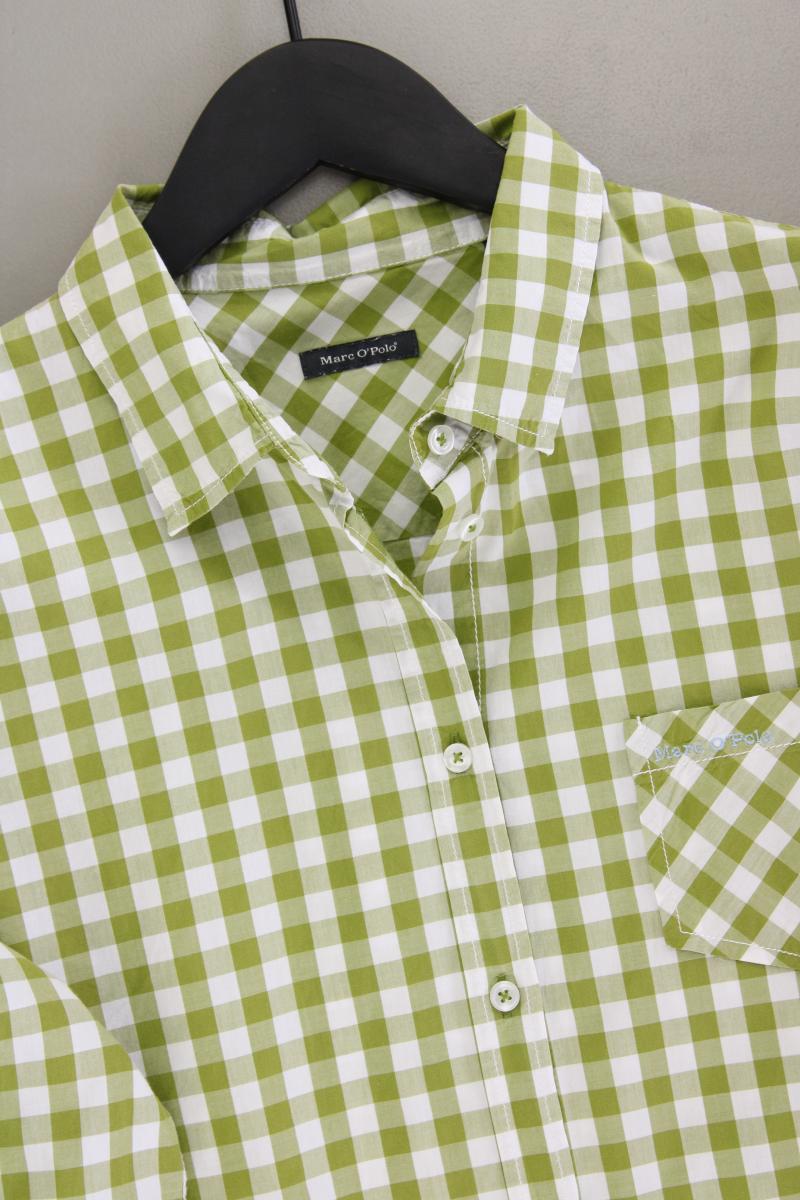 Marc O'Polo Karobluse Gr. 42 kariert Langarm grün aus Baumwolle