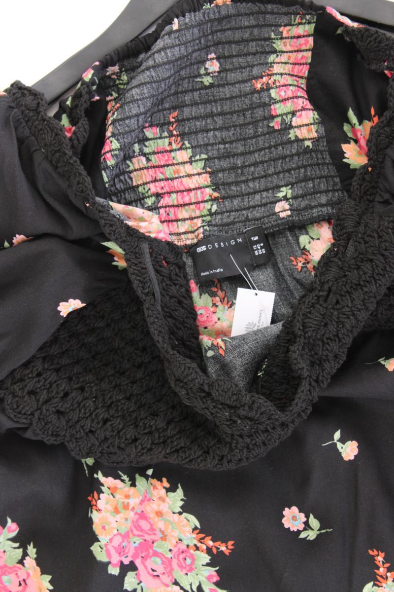 Asos Kurzarmkleid Gr. 40 mit Blumenmuster neu mit Etikett schwarz aus Viskose