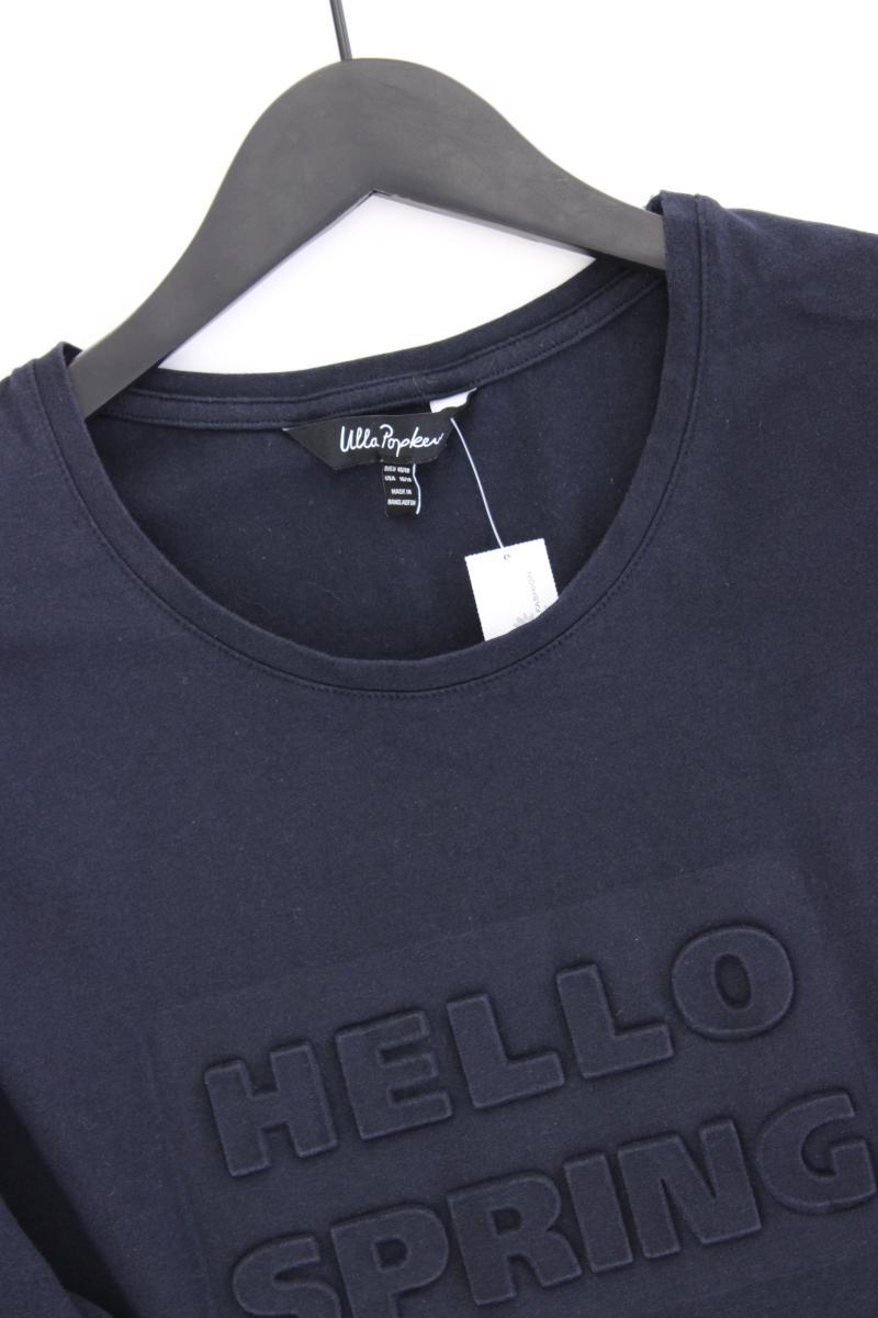 Ulla Popken T-Shirt Gr. 46/48 Kurzarm blau aus Baumwolle