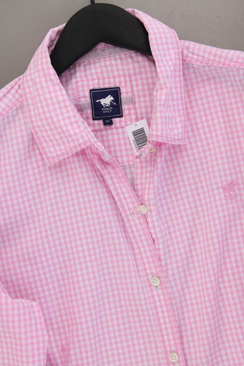 Polo Sylt Karobluse Gr. XL kariert Langarm rosa aus Baumwolle