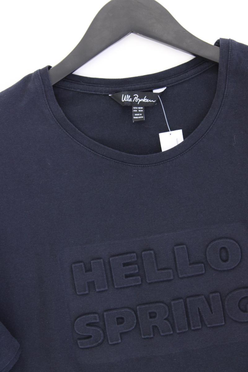 Ulla Popken T-Shirt Gr. 46/48 Kurzarm blau aus Baumwolle