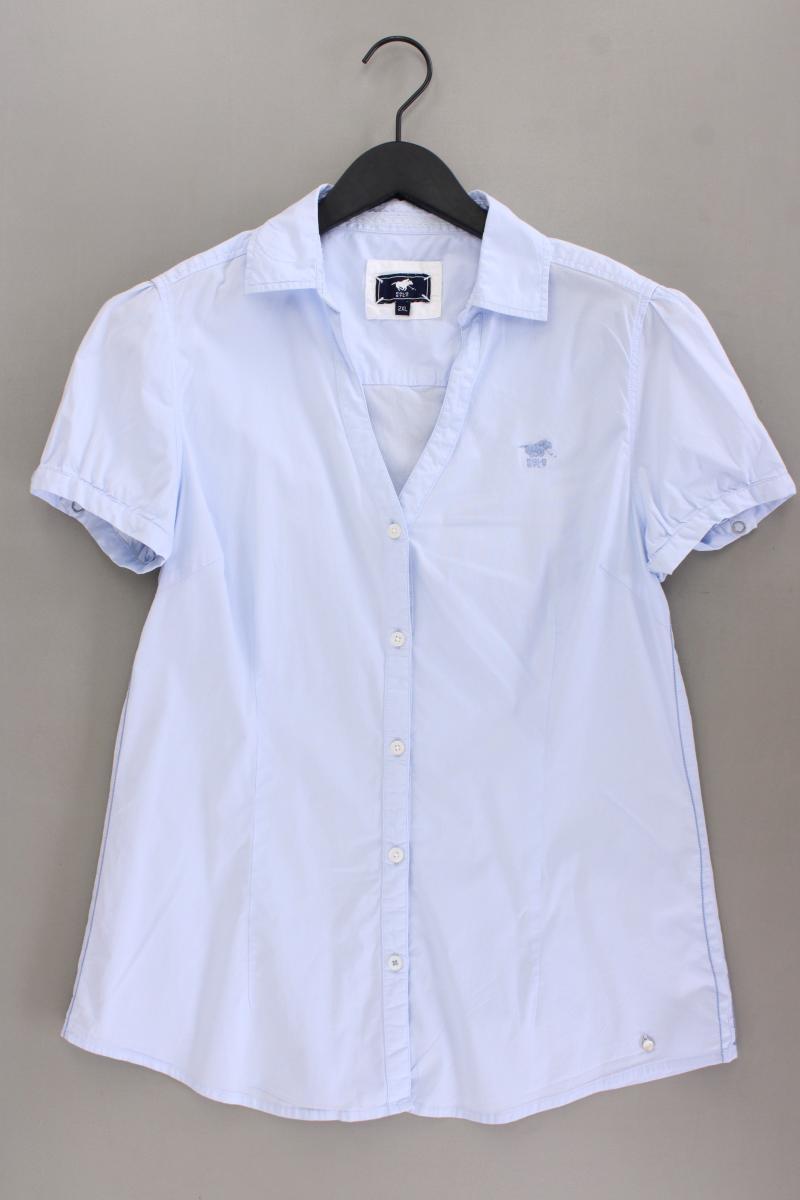 Polo Sylt Kurzarmbluse Gr. XXL blau aus Baumwolle