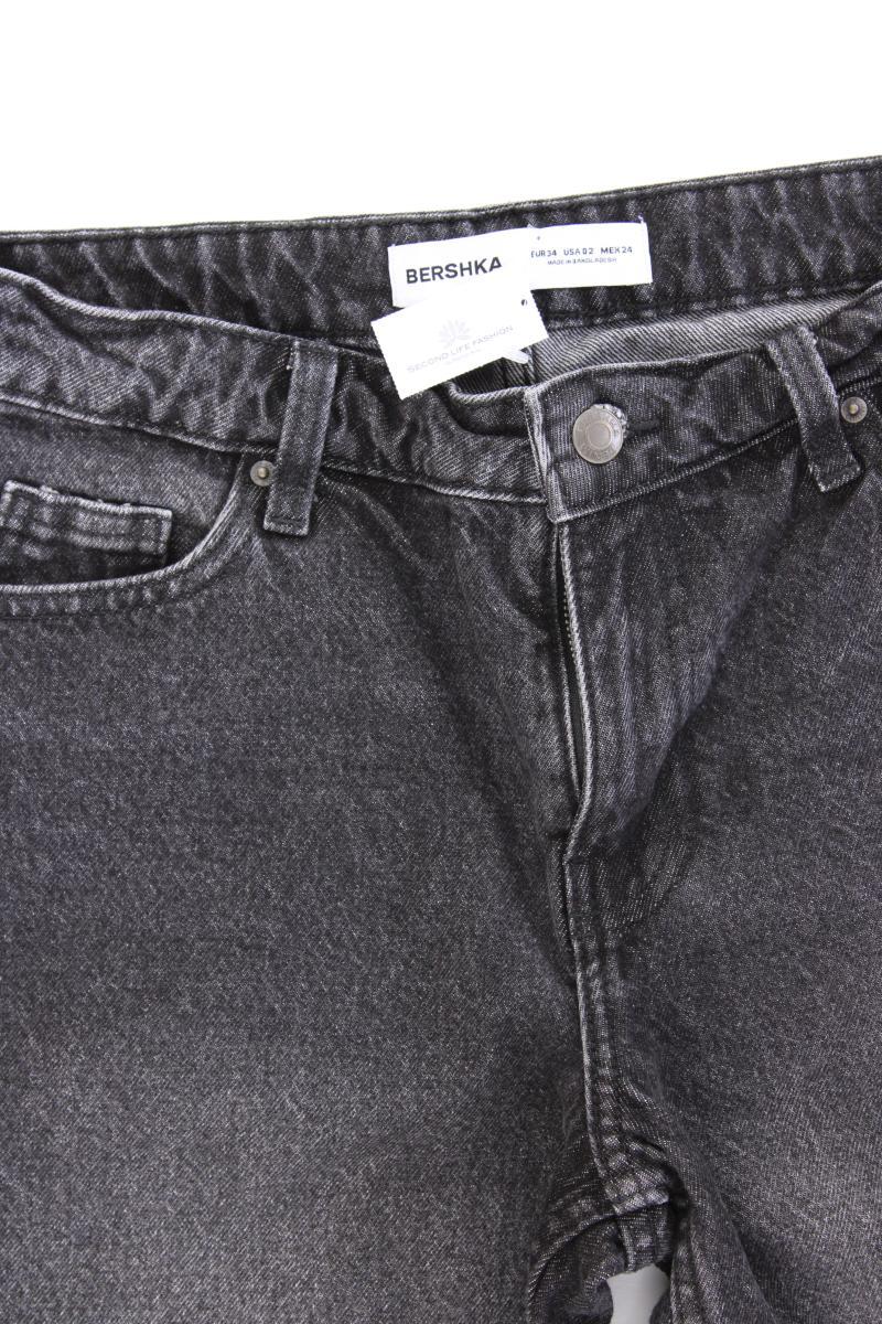 Bershka Jeansshorts Gr. 34 grau aus Baumwolle