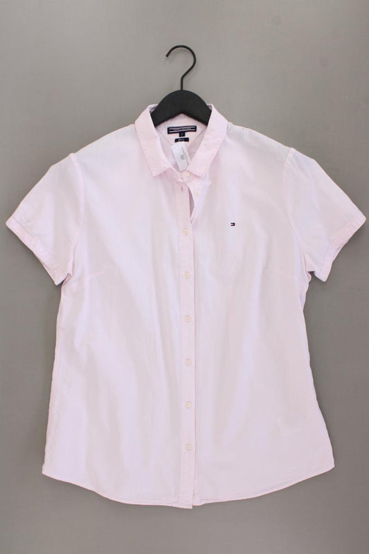 Tommy Hilfiger Kurzarmbluse Gr. UK 12 (L) rosa aus Baumwolle