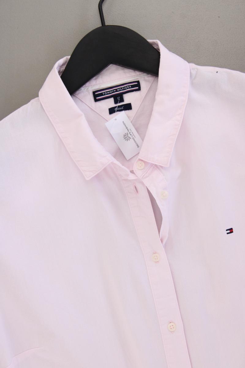 Tommy Hilfiger Kurzarmbluse Gr. UK 12 (L) rosa aus Baumwolle