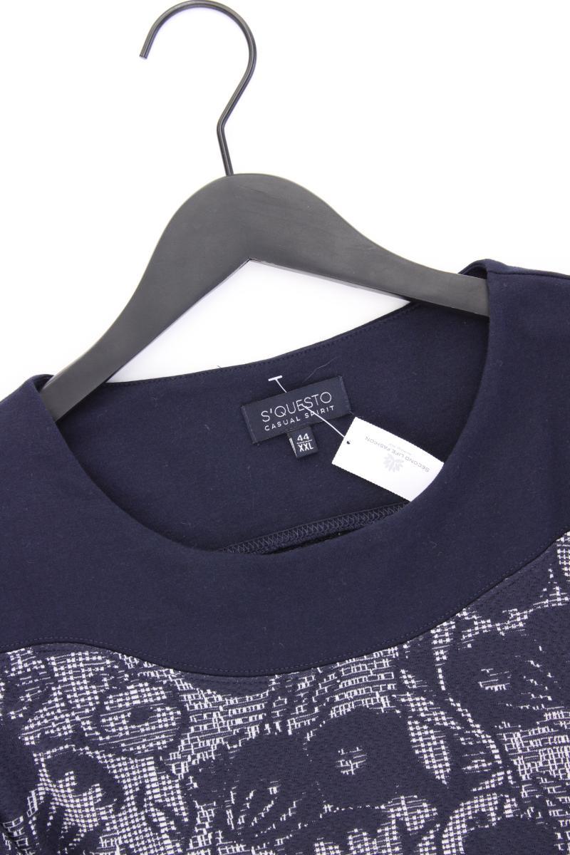 s'questo Langarmpullover Gr. 44 blau aus Viskose