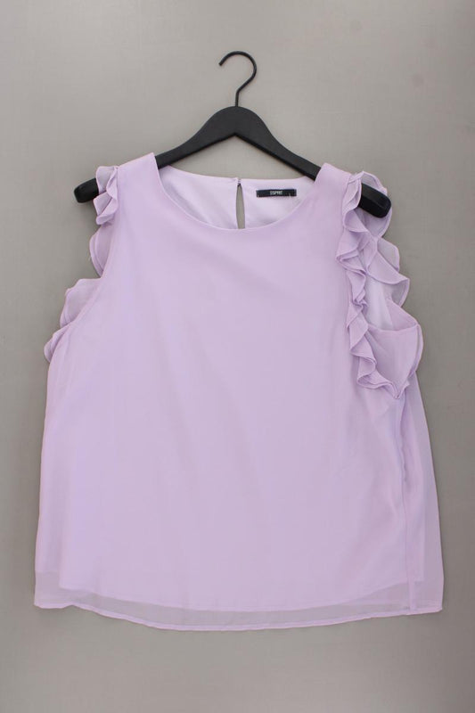 Esprit Rüschenbluse Gr. XXL neuwertig Ärmellos lila aus Polyester