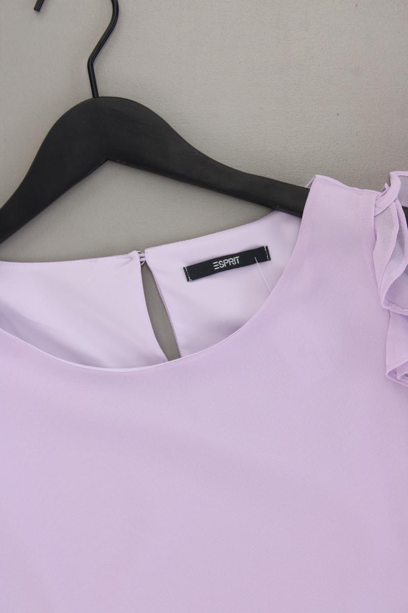 Esprit Rüschenbluse Gr. XXL neuwertig Ärmellos lila aus Polyester