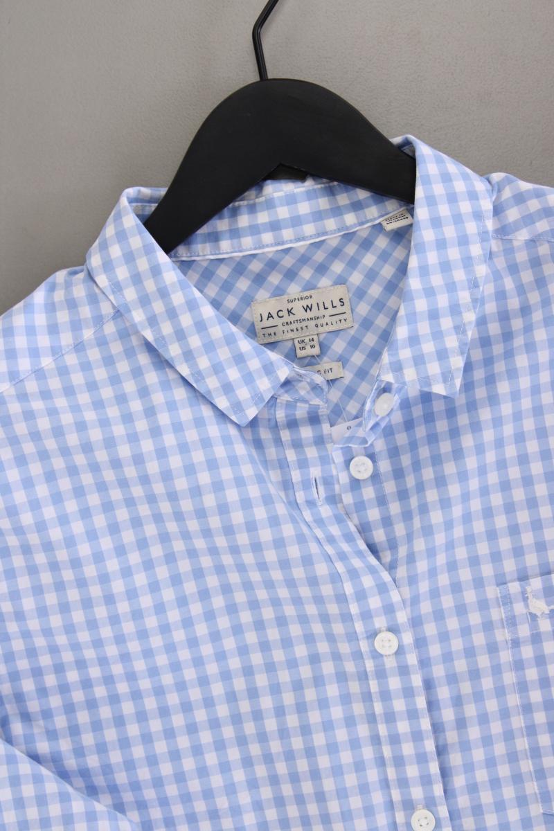 Jack Wills Karobluse Gr. UK 14 (L) kariert Langarm blau aus Baumwolle