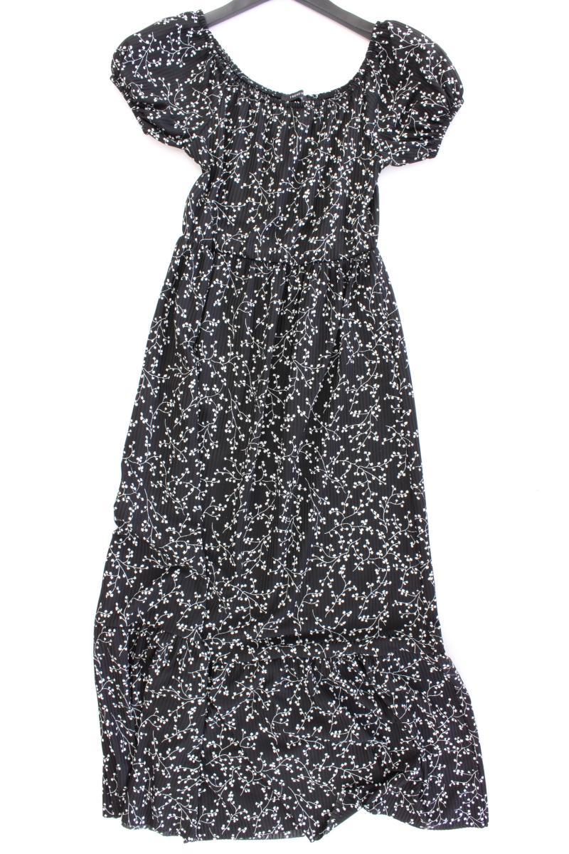 Trendyol Kurzarmkleid Gr. M mit Blumenmuster schwarz