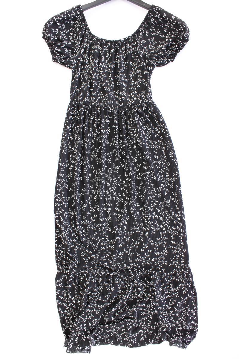 Trendyol Kurzarmkleid Gr. M mit Blumenmuster schwarz