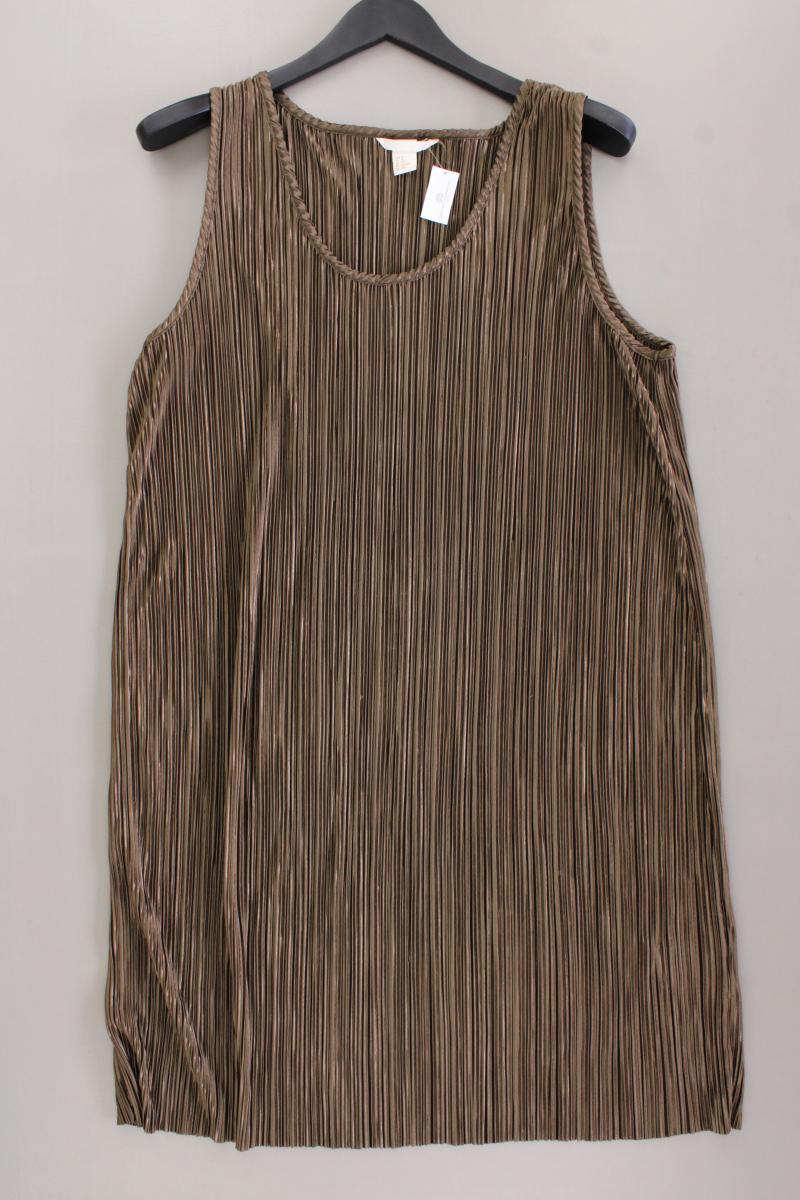 H&M Kleid Gr. XL Ärmellos braun aus Polyester
